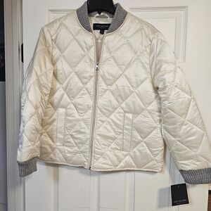 Womens Mark New York Quilted Jacket - White